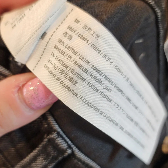 NWT A&F Curve Love Ultra HR 90s Slim Straight Black Jean Criss Cross Waist 26 - Picture 14 of 14